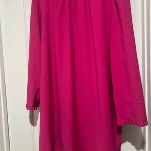 J. Crew Fuchsia Long Sleeve Dress